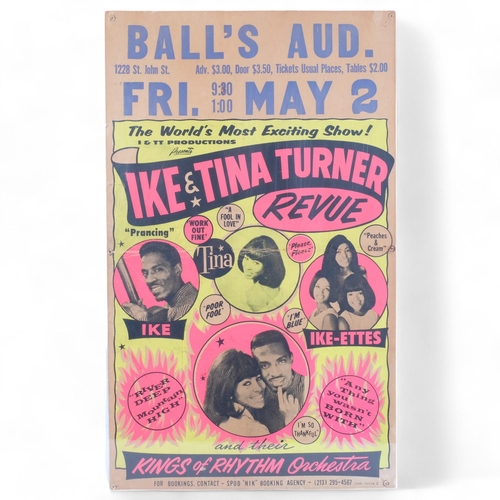 111 - Ike and Tina Turner Revue, advertising poster, to be held on Friday May 2nd at Ball's Auditorium, 71... 