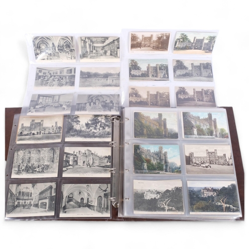 118 - An album containing approximately 210 Vintage and later postcards, and some photographs relating to ... 