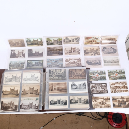 118 - An album containing approximately 210 Vintage and later postcards, and some photographs relating to ... 