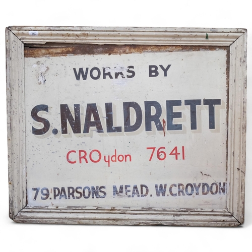 156 - An Antique painted metal sign 