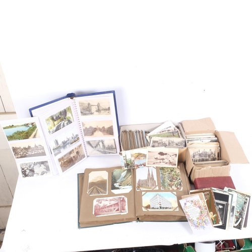 171 - 2 boxes of loose topographical and other postcards, and 2 albums of various postcards (4)