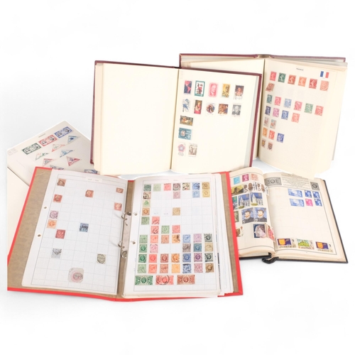 176 - 5 various stamp albums, stock books etc