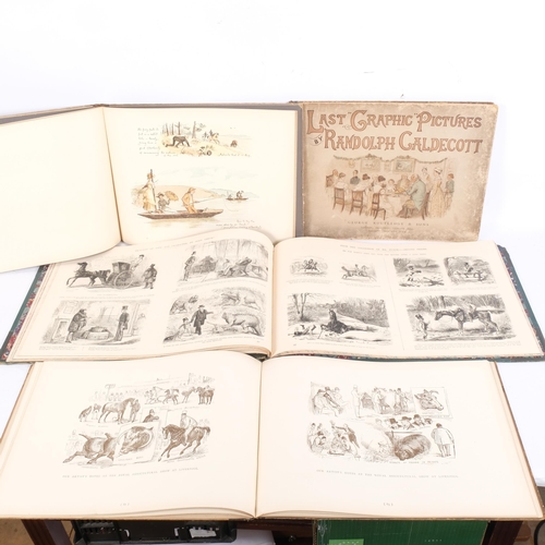 189 - Randolph Caldecott, 3 Vintage books depicting Gleanings From The Graphic, More Graphic Pictures, and... 