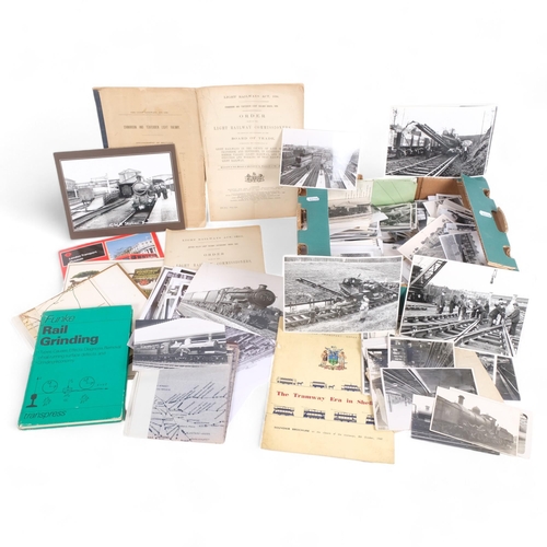 190 - A large collection of railway photographs, etc