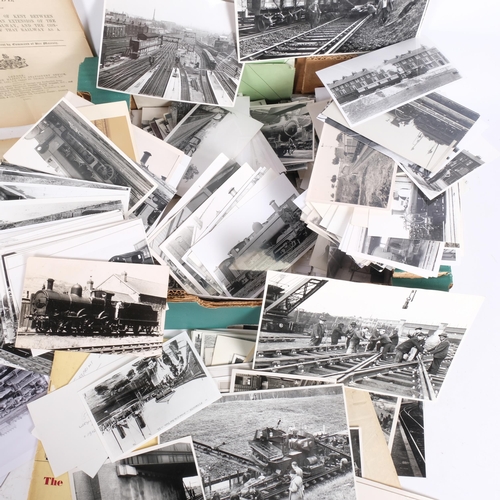 190 - A large collection of railway photographs, etc