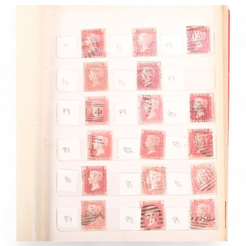 203 - A Queen Victoria Penny Red stamp album (SG43), plate nos. 71-224