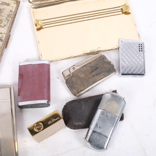 216 - A collection of various cigarette lighters, cigarette boxes, etc