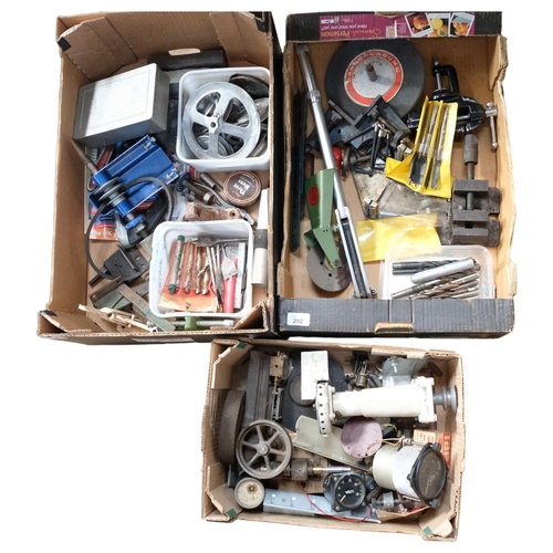 292 - A large quantity of Vintage clockmaker's and various other mechanical tools (3 boxfuls)