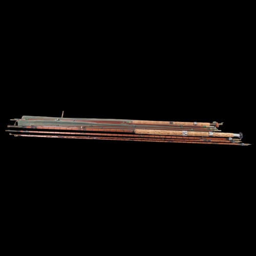 30 - C Farlow & Company Ltd - An Antique split cane freshwater 4-piece Morgan fishing rod, with associate... 