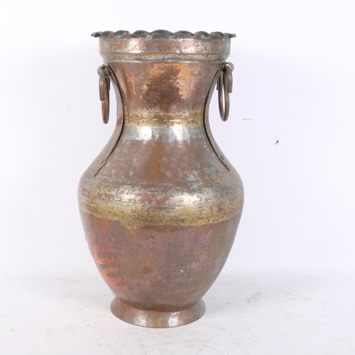 300 - A large Middle Eastern Islamic copper water jug, 49cm