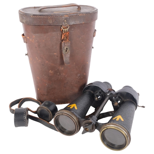 312 - A pair of Second World War Period Barr & Stroud military issue CF41 7x naval binoculars, marked AP n... 