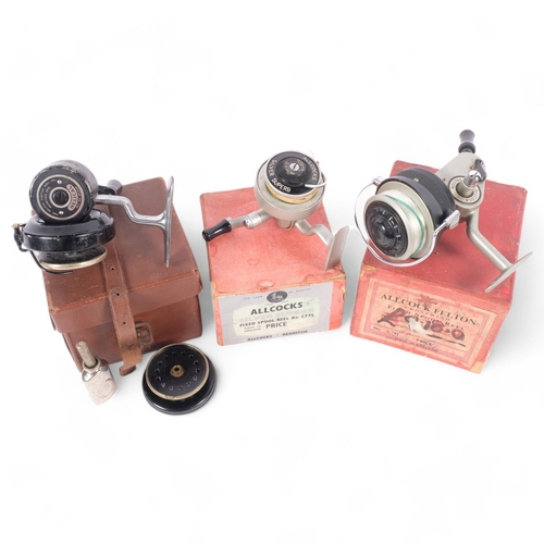 52 - A group of 3 Vintage fishing reels, including the 