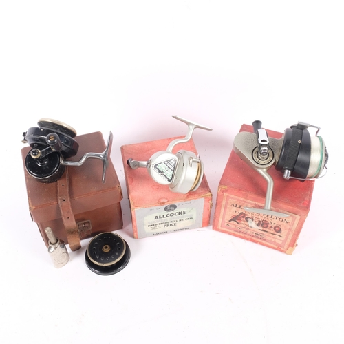 52 - A group of 3 Vintage fishing reels, including the 