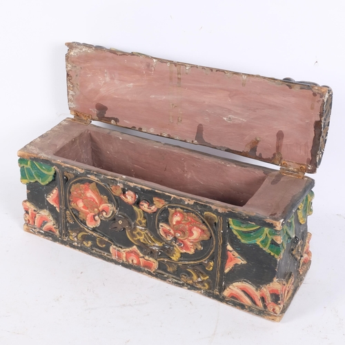 84 - A small table-top Balinese dowry chest, L48cm