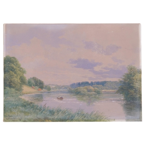 391 - Edward Duncan (1803-1882), Thames river scene as Basildon, Berkshire, watercolour, signed and dated ... 