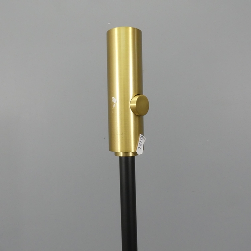 2319 - TALA - A 'Poise' height adjustable floor lamp, in graphite and  brass. H as pictured - 155cm.