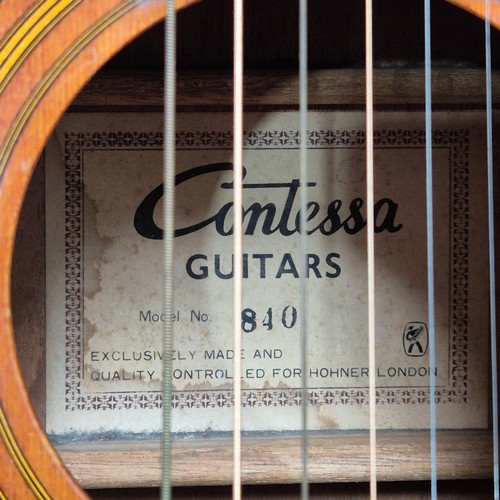 293 - A Contessa acoustic guitar, model no. 840, labelled to the inside 