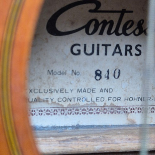 293 - A Contessa acoustic guitar, model no. 840, labelled to the inside 