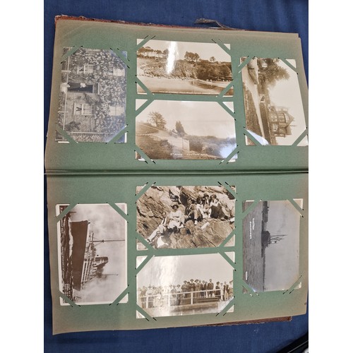 165 - A mixed album of Vintage postcards, including military, family, topographical and greetings cards