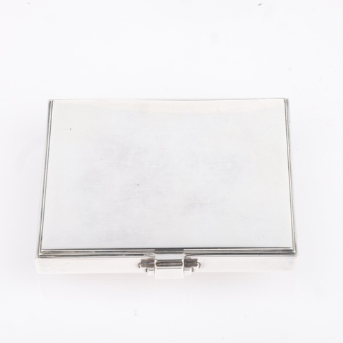 1787 - GEORG JENSEN - a heavy Danish modernist sterling silver 'Pyramid' cigarette case, designed by Harald... 