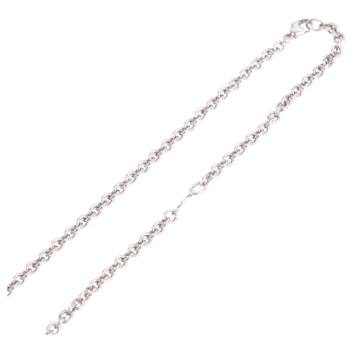 1612 - GEORG JENSEN - a Danish sterling silver belcher link chain necklace, 60cm, 13.4g