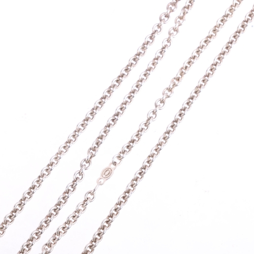 1612 - GEORG JENSEN - a Danish sterling silver belcher link chain necklace, 60cm, 13.4g