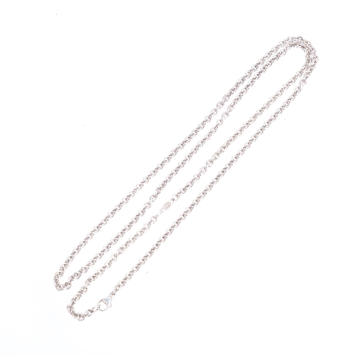 1612 - GEORG JENSEN - a Danish sterling silver belcher link chain necklace, 60cm, 13.4g