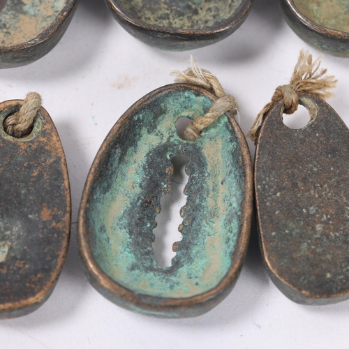 54 - 6 ancient Chinese bronze shell coins