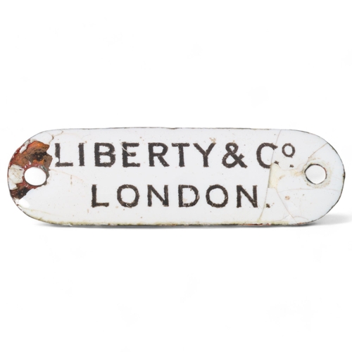 6 - LIBERTY & CO LONDON - 19th century enamel plaque, length 5cm (A/F)