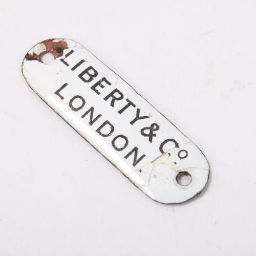 6 - LIBERTY & CO LONDON - 19th century enamel plaque, length 5cm (A/F)