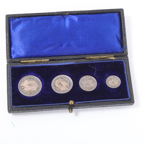 107 - A 1902 Maundy coin set of 4 coins in original presentation box