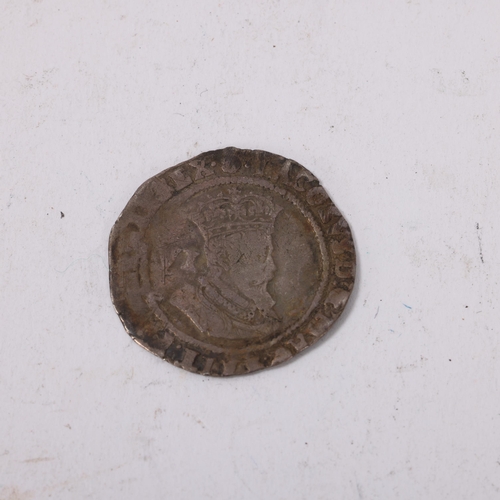 111 - A James I silver sixpence, diameter 25cm, 2.6g