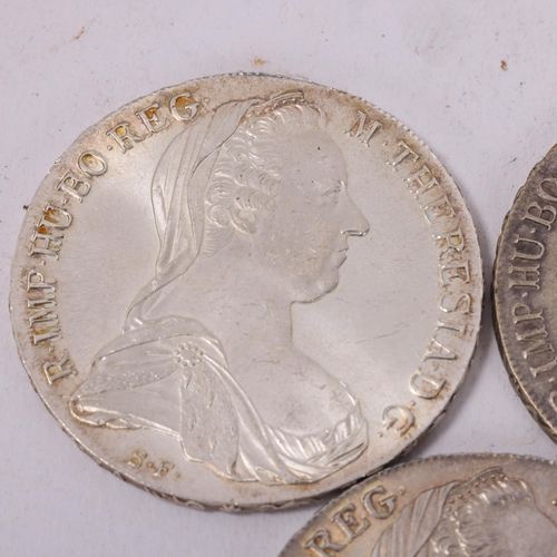 112 - 3 silver Austrian 1780 Theresa Thaler coins