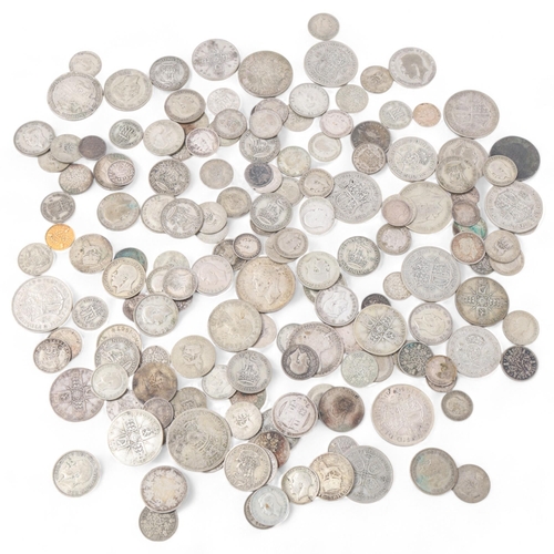 118 - A collection of British silver coins, Victorian onwards most pre 1946, gross weight 765g