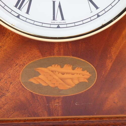 125 - A mahogany-cased dome-top mantle clock, by Comitti of London, 8-day chiming movement, height 28cm