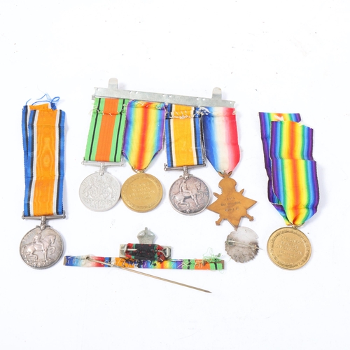 164 - Great War Service medals, comprising a group of 4 awarded to 2915 Sjt A Deffee, Middlesex Regiment, ... 