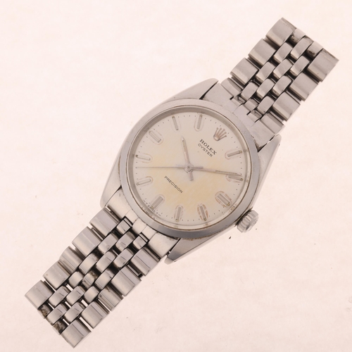 1002 - ROLEX - a Vintage stainless steel Oyster Precision mechanical bracelet watch, ref. 6426, circa 1967,... 