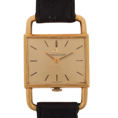 1004 - JAEGER LECOULTRE - a Vintage 18ct gold Etrier Jumbo mechanical Driver wristwatch, ref. 9041, circa 1... 