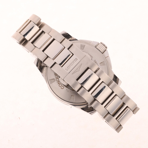 1006 - LONGINES - a stainless steel Conquest quartz chronograph calendar bracelet watch, ref. L3.700.4, cir... 