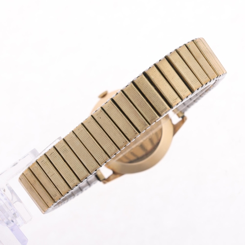 1012 - TUDOR - a Vintage 9ct gold mechanical bracelet watch, ref. 12856, circa 1950s, silvered honeycomb di... 