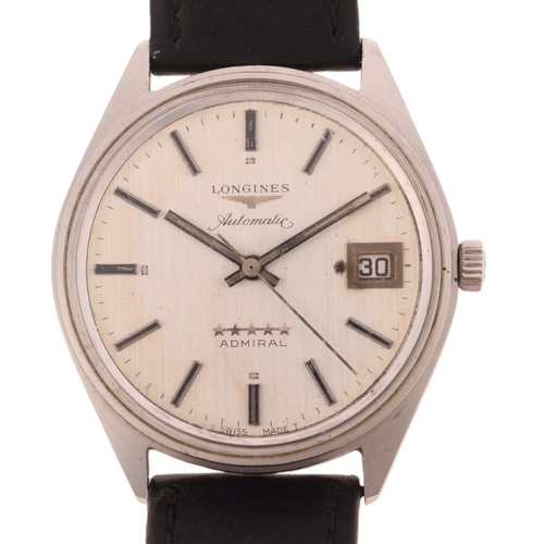 1015 - LONGINES - a stainless steel Admiral automatic calendar wristwatch, ref. 8181-2, circa 1967, brushed... 