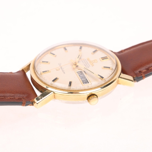 1016 - OMEGA - a Vintage gold plated stainless steel Constellation Chronometer automatic calendar wristwatc... 