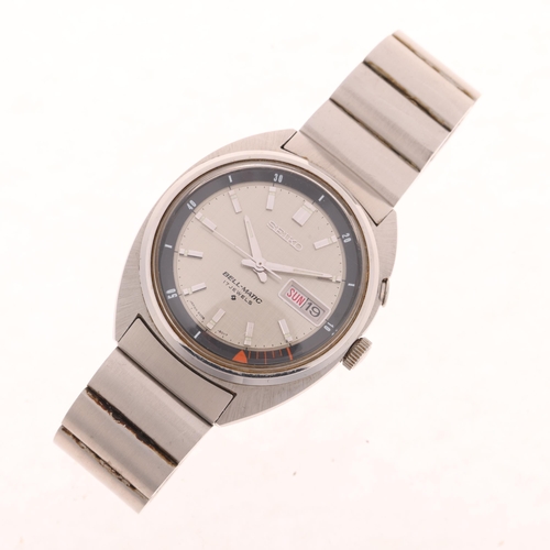 1022 - SEIKO - a Vintage stainless steel Bell-Matic automatic calendar bracelet watch, ref. 4006-6011, circ... 