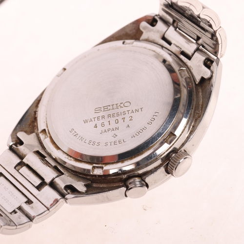 1022 - SEIKO - a Vintage stainless steel Bell-Matic automatic calendar bracelet watch, ref. 4006-6011, circ... 