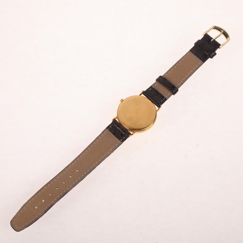 1032 - LONGINES - an 18ct gold quartz calendar wristwatch, ref. 7024-156, circa 1990s, champagne dial with ... 