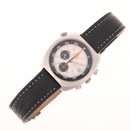 1033 - SICURA (PRE BREITLING) - a Vintage stainless steel automatic chronograph calendar wristwatch, ref. 9... 