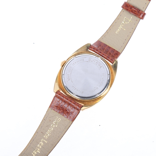 1039 - BULOVA - a Vintage gold plated stainless steel Accutron quartz wristwatch, ref. 7303-3, circa 1970s,... 