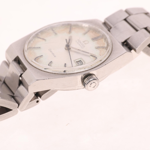 1040 - OMEGA - a Vintage stainless steel Geneve automatic calendar bracelet watch, ref. 166.099, circa 1971... 