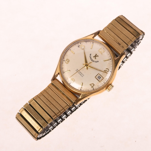 1043 - WORCESTER K - a Vintage gold plated stainless steel automatic calendar bracelet watch, ref. 5002AB, ... 