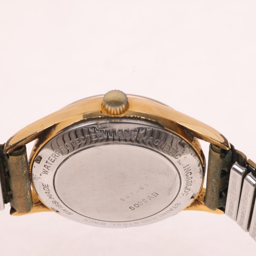 1043 - WORCESTER K - a Vintage gold plated stainless steel automatic calendar bracelet watch, ref. 5002AB, ... 